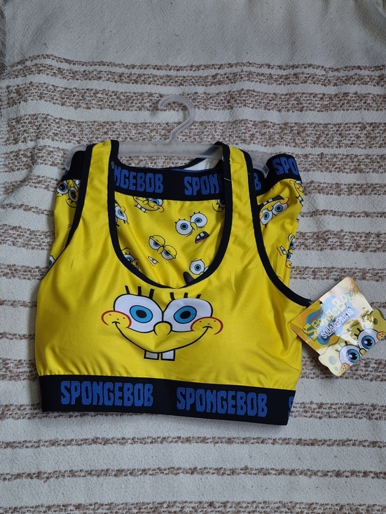 Other - SpongeBob Yellow Graphic Sports Bra and boy shorts Set